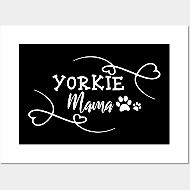 Yorkshire Terrier Print Women Kids Yorkie Mom Tee Wall Art by Linco